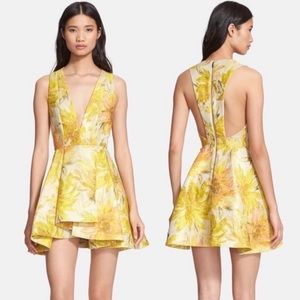 Alice + Olivia Tanner Floral Jacquard Mini Dress